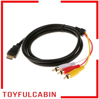 [TOYFULCABIN] Componente a 3 RCA RGB adaptador AV Cable convertidor HDTV Cable Audio Video