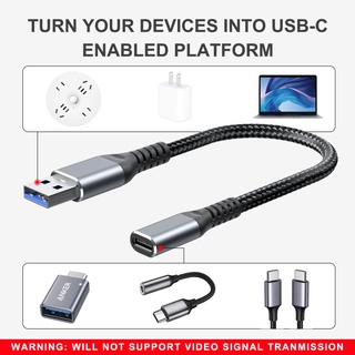 Usb 3.0 Macho A 3.1 Tipo C Hembra Cable Adaptador De Sincronización De Datos Convertidor Para Samsung Macbook WO