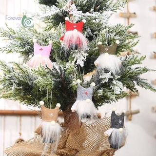 forever20 lindo adorno de navidad niños regalos de peluche gnome muñeca árbol de navidad colgante juguetes decoración del hogar encantadora fiesta decoraciones colgante/multicolor