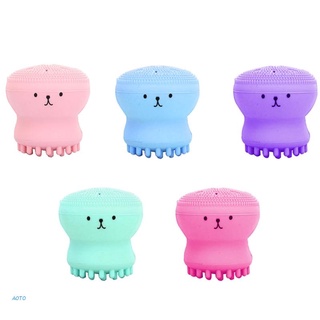 🔥 AOTO Facial Cleansing Brush Silicone Octopus Shaped Handheld Face Brush for Home Bathroom Deep Cleaning Gentle Exfoliating Skin Massager