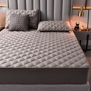 100% algodón acolchado sábana de cama de una sola pieza de algodón colcha Simmons cubierta protectora antideslizante funda de colchón 360 paquete completo sábana de cama puede dormir desnudo (4)