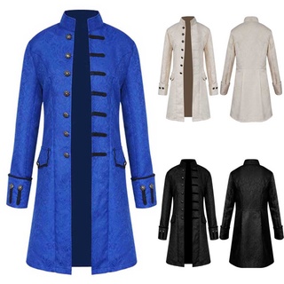 [EFE] chamarra de abrigo Vintage cálido de invierno para hombre, abrigo, botones, abrigo