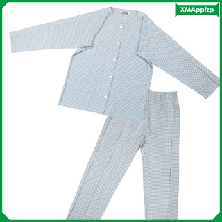 1Set Pure Cotton Comfortable Open Easy Wear Nursing Suit Patient Clothes M
