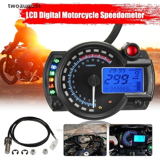 [twoaugust] velocímetro digital lcd universal para motocicleta 15000rpm tacómetro medidor de odómetro [twoaugust]