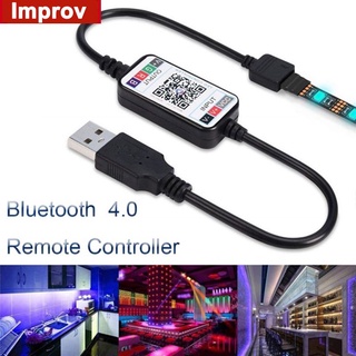 Hot Mini Wireless 5-24V Smart Phone Control RGB LED Strip Light Controller USB Cable Bluetooth 4.0 improved.co