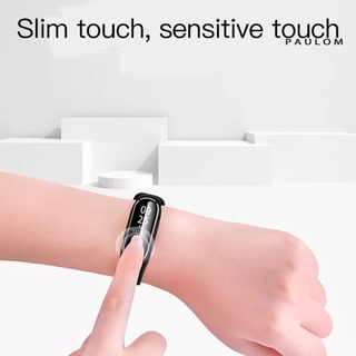 [Paulom] 3 piezas de película protectora de reloj de alta sensibilidad de pantalla cómoda táctil transparente autoadhesión reloj Protector de pantalla para Xiaomi Mi Band 4/5/6 (8)