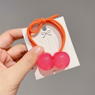 Nueva Moda transparente para niñas accesorios De Cristal Bola Elástica linda banda para el cabello De color Jelly (6)