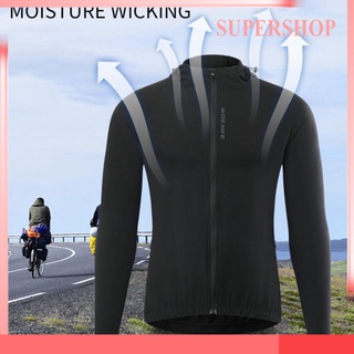 Chaqueta De Ciclismo para hombre supershop/chaqueta rompevientos impermeable ligera con capucha reflectante visibilidad