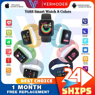 D20s Y68 Smart Watch Macaron colores Fitness Tracker presión arterial Monitor de frecuencia cardíaca sueño Fitness reloj inteligente