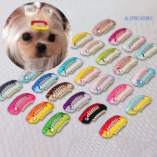 [Jinching] horquillas para el pelo de mascotas de doble colores accesorio para el cabello de mascotas de acero al carbono geometría horquilla Clip para perros suministros