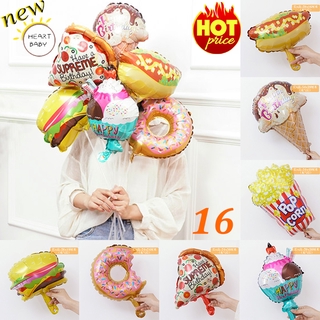 16 pulgadas helado de papel de aluminio globo /cono de helado/burger/pizza Gourmet globo decoración de fiesta de cumpleaños