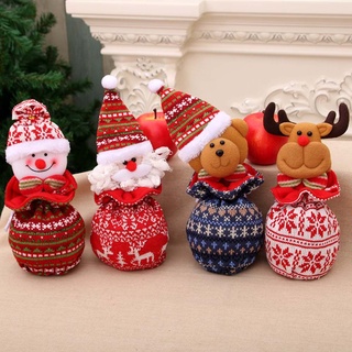 Huinet Bolsa De cordón temática De santa claus muñeco De nieve Para decoración De navidad/fiesta/Festival (7)