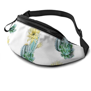 Gran impermeable hombres mujeres fresco floración Cactus cinturón bolsa de pecho bolsa con correa ajustable, Premium ligero para gimnasio entrenamiento viaje trabajo conmutado