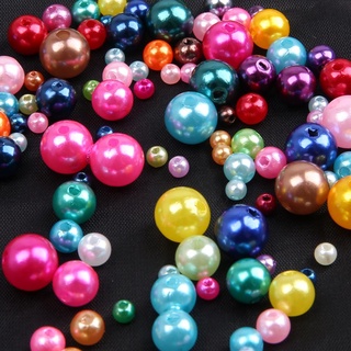 Aryastark perlas mixtas 4 6 8 10 mm imitación perlas de perlas acrílicas redondas cuentas para hacer joyas DIY pulsera collar pendientes