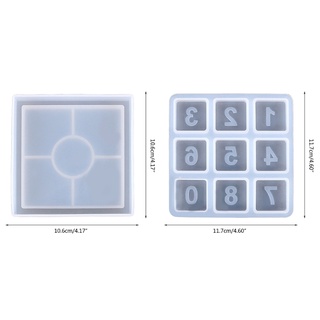 Xixi moldes digitales para moldes de resina epoxi moldes de silicona cuadrada DIY (2)
