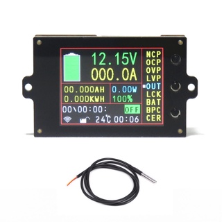 Clcz 80V/500V 100A/200A/300A/500A 2.4in pantalla LCD inalámbrica medidor de voltaje amperímetro batería coulómetro capacidad Detector de energía (5)