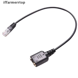 Iffarp Dual 3.5mm Female To RJ9 Jack Adapter Convertor PC Headset Telephone Using Cable .