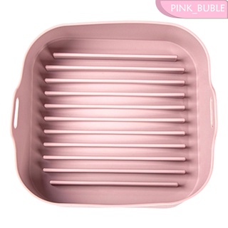 [Pink_Buble] freidora de aire de silicona olla de alimentos seguro freidoras de aire accesorios de horno No más duro cesta de limpieza después de usar Airfryer