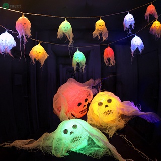 Halloween Light Decoration Hanging Ghost Skull 10 LED String Light 1.5m for Home Party Create Creepy Horror Atmosphere