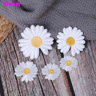 [Aredsky] 5 piezas de sol flor margarita coser en/hierro bordado parche DIY artesanía ropa apliques