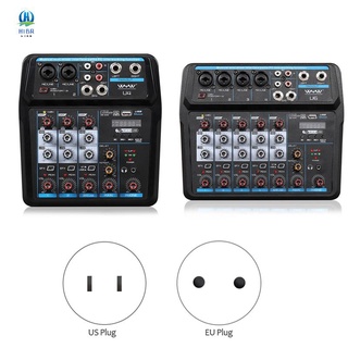 wannyanwen mezclador de audio dj cuatro vías para grabación de pc en tiempo real plug us