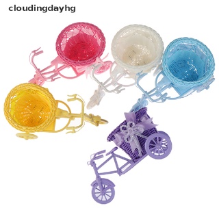 cloudingdayhg pequeño triciclo bicicleta flor cesta de almacenamiento en casa oficina mesa escritorio decoración productos populares