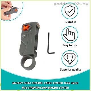 Mejor precio rotativo Coaxial cortador de Cable Coaxial herramienta RG58 RG6 Stripper Coax cortador rotativo [goddess] (1)