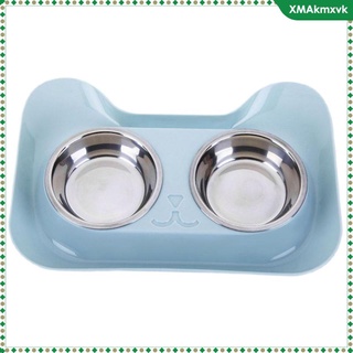 Durable Stainless Steel Bowls Dog Cat Bowls No-Spill Food Dispenser