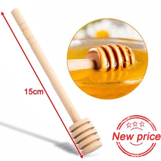 15 cm de largo mango de madera miel cuchara mezcla palo dipper herramienta de cocina pequeño hogar h1d0
