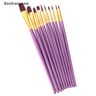 Bsn 10 pzs set De pinceles De Pintura púrpura De nylon Acrílico acuarela Para dibujar/aceite/Arte (Baishangnew) (2)