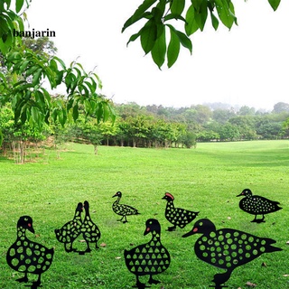 Yz Garden Stake Duck patrón hueco diseño acrílico decorativo Animal estaca para jardín (1)
