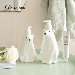 300/450/900ml Polar Bear Gel de ducha dispensador de champú contenedor loción dispensador botella detergente botella de almacenamiento hogar