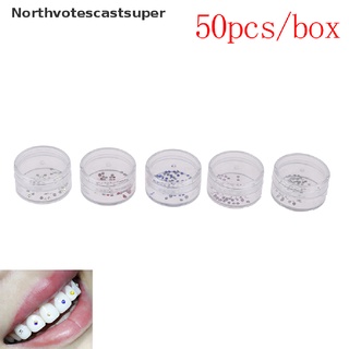 northvotescastsuper 50 unids/caja de acrílico dental gemas de imitación de cristal oral adornos de dientes cristal nvcs