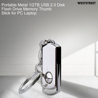 Weststreet memoria Flash portátil de Metal de 1/2TB USB 2.0 para PC/Laptop