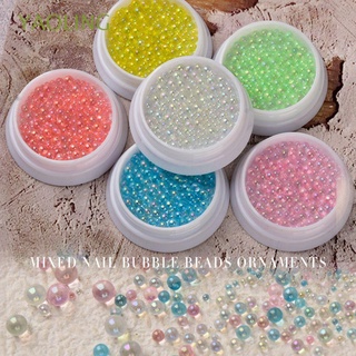 Yaoling Aurora Glitter de tamaño mixto sinfonía de burbujas de bolas de manicura herramienta de uñas arte de caramelo perlas 3D uñas arte decoraciones