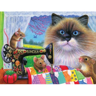 5d rhinestone imagen completa redonda taladro diy ratón gato diamante pintura decoración