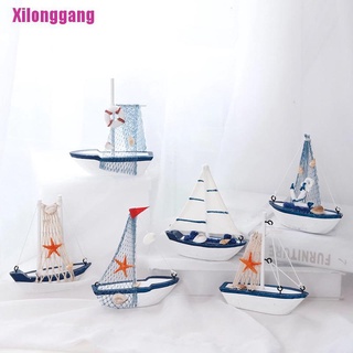 [Xilonggang] Marine Nautical Creative Sailboat Mode Room Decor Figurines Miniature Small boat