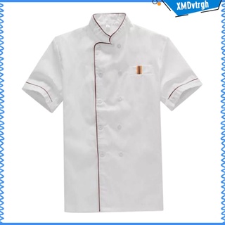 unisex chef\\\\'s uniforme de manga larga de doble botonadura de los hombres\\\'s chef coat l
