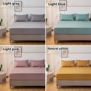 12 colores de estilo nórdico colcha de color sólido individual/Super individual/Queen/King para sábana de cama de 4 tamaños Premium algodón funda de cama