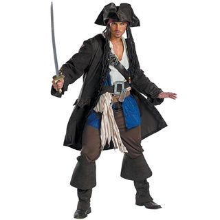 Disfraz de piratas del capitán del caribe disfraz de Halloween disfraz de fiesta de Halloween