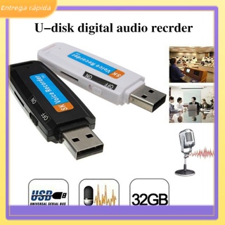 Nuevo Mini U-Disk Digital Audio grabadora de voz pluma USB 2.0 Flash Drive U Disk Pen Audio grabadora de voz