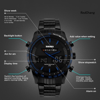 Skmei reloj de pulsera Digital con retroiluminación deportivo para hombre/semana/indicador de fecha/JB/ (7)