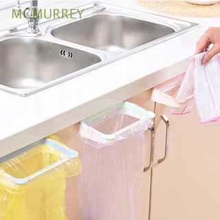 mcmurrey - soporte para bolsa de basura de plástico, portátil, para colgar, cesta de basura, papelera, armario, puerta, cajón, práctico organizador de almacenamiento, multicolor