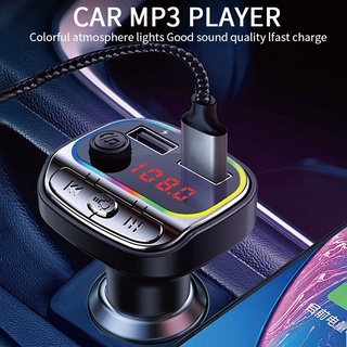 Transmisor FM inalámbrico Bluetooth manos libres coche reproductor MP3 Kit Bluetooth modulador FM Dual USB cargador