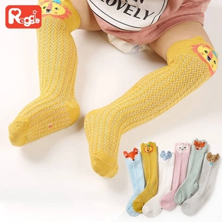 calcetines de bebé recién nacidos niñas niños medias moda de dibujos animados animal transpirable cómodo anti mosquito red calcetín