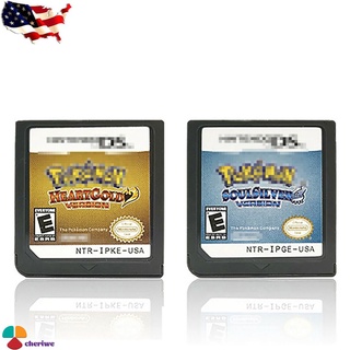 Novo cartão de jogo Pokémon SoulSilver para Nintendo DS cartão de jogo para DS 2DS 3DS EUA cheriwe