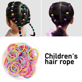 10 piezas de cuerda para el cabello y banda de goma sin costuras al azar para el cabello de los niños