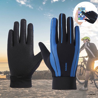 guantes de ciclismo para hombre con pantalla táctil, de silicona transpirable, antideslizantes, dedo completo, guantes de bicicleta de carretera