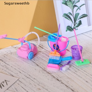 shb> 9pcs mini fregona escoba juguetes herramientas de limpieza kit de casa de muñecas juguetes limpios bien