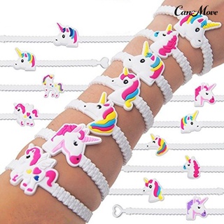 5 pulseras de pvc de unicornio de dibujos animados, regalos para niños, lindas pulseras ajustables